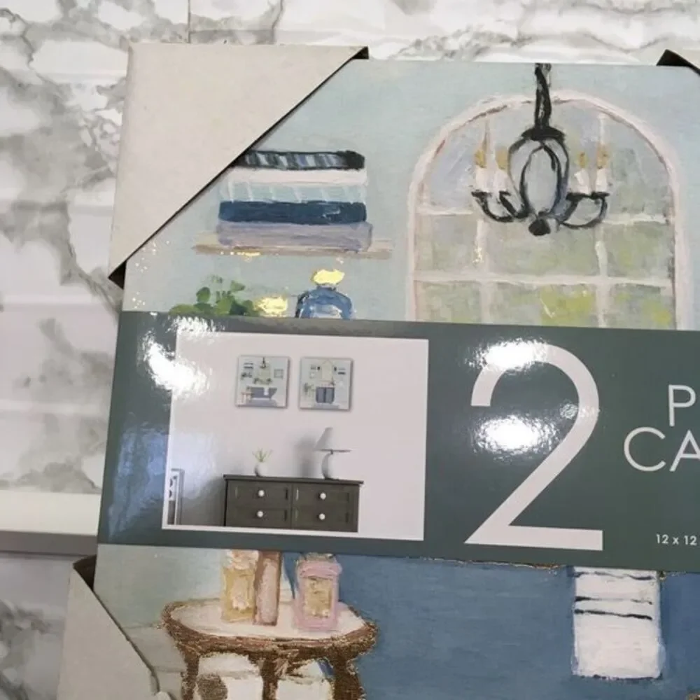 Two piece bathroom canvas set‎ NWT